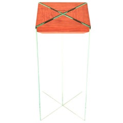 Dream Table, Contemporary Cherry and Glass Side Table