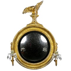 Regency Giltwood Girondole/Convex Mirror