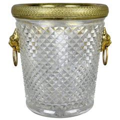 French Cut Crystal Bottle Holder or Ice Pail