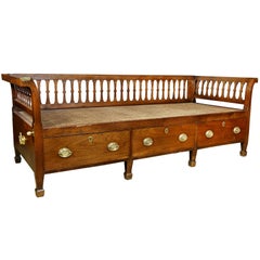 Anglo-Indian Teakwood Campaign Daybed