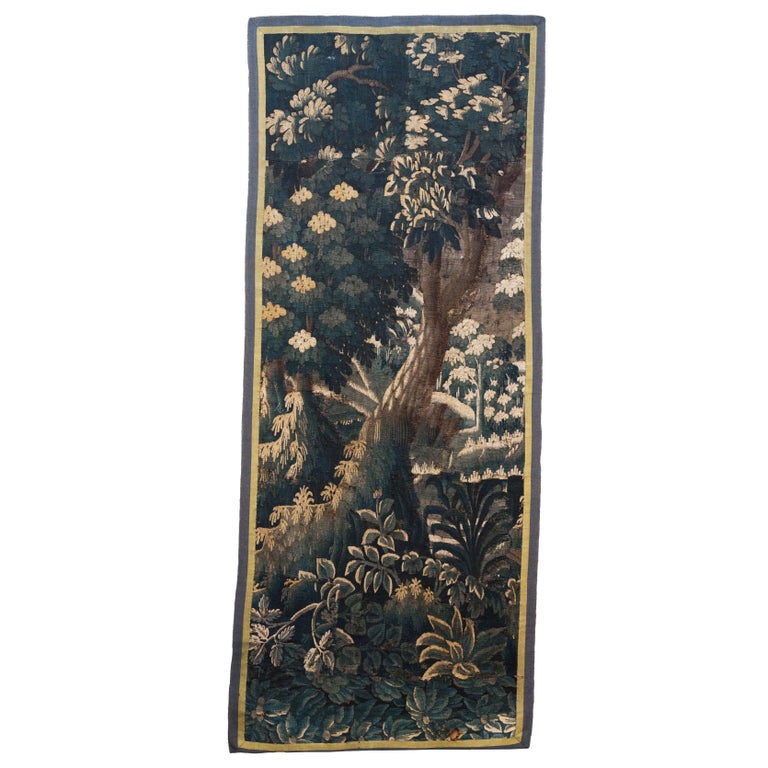 Early 18th Century Verdure Tapestry Fragment, Aubusson For Sale