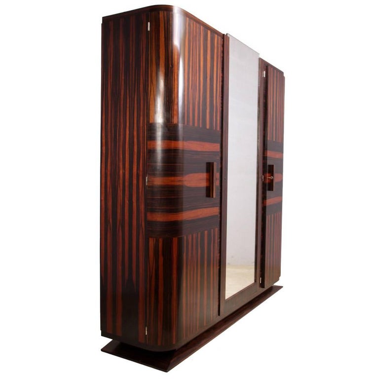 Art Deco Armoire in Macassar Ebony at 1stDibs