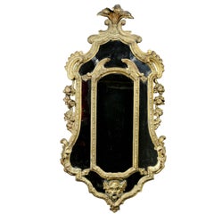 Vergoldeter Girondole-Spiegel aus venezianischem Holz