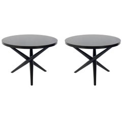 Vintage Pair of Tripod End Tables by T.H. Robsjohn-Gibbings