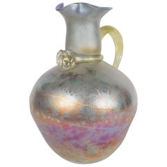 Italian Modernist Etruscan Vase in Handblown Iridescent Favrile Glass