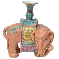Chinese Elephant Sculpture, Signed