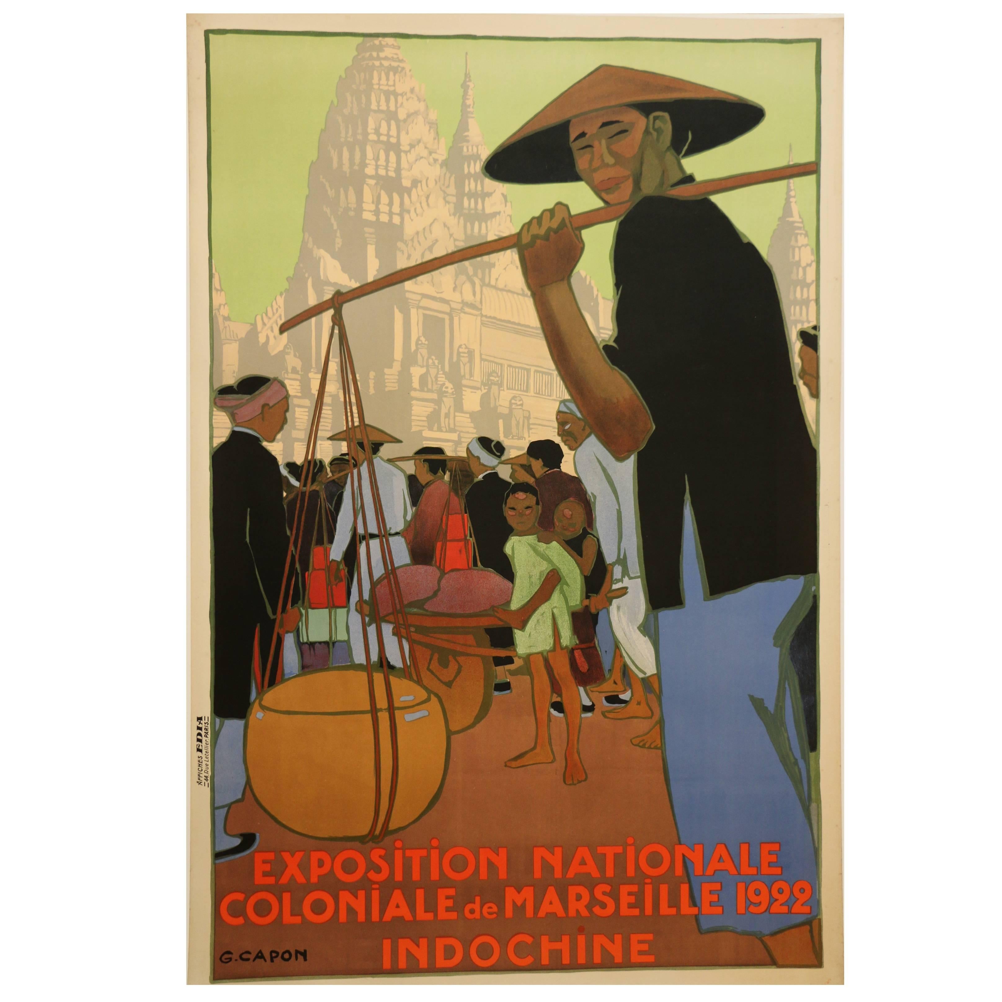 Poster for the 1922 Marseille Colonial Show by Georges Capon, Art Deco, France
