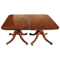 Antique Mahogany Double Pedestal Table, circa 1840