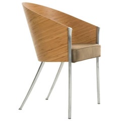 "King Costes" Curved Bamboo or Striped Wenge Armchair by P. Stark for Driade