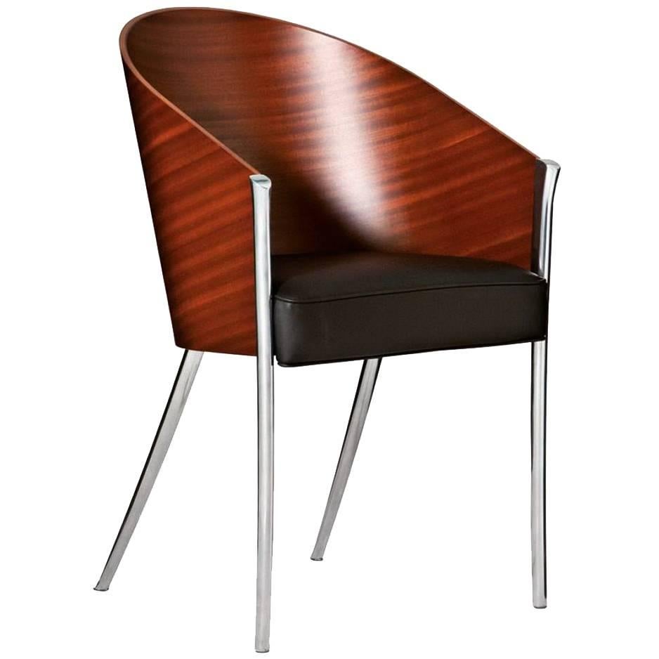 "King Costes" Curved Mahogany Plywood Armchair by Philippe Stark for Driade For Sale