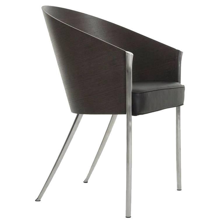"King Costes" Curved Grey Oak Plywood Armchair by Philippe Stark for Driade For Sale