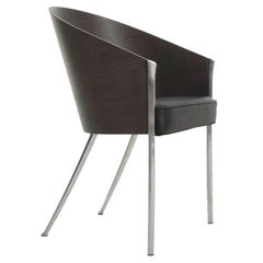 "King Costes" Curved Grey Oak Plywood Armchair by Philippe Stark for Driade