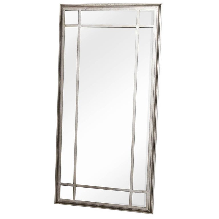Large Metal Framed Industrial Style Mirror For Sale at 1stDibs
