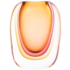 Three Color Murano Sommerso Vase