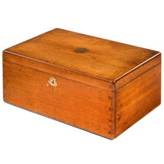 Late 19th Century Mahogany Fitted Box with Beautiful Corners Antique Late 19th Century Mahogany Fitted Box with Beautiful Corners