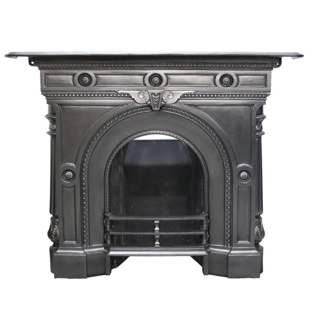 Mid-Victorian Cast Iron Combination Fireplace