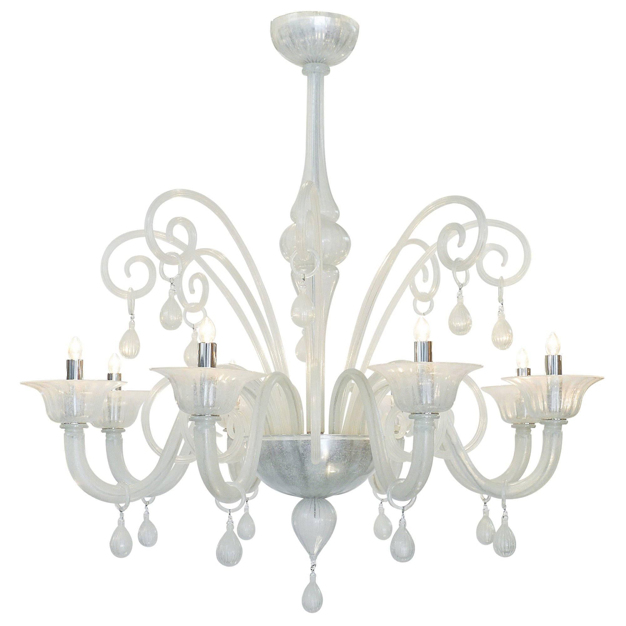 Iridescent Murano Glass Chandelier