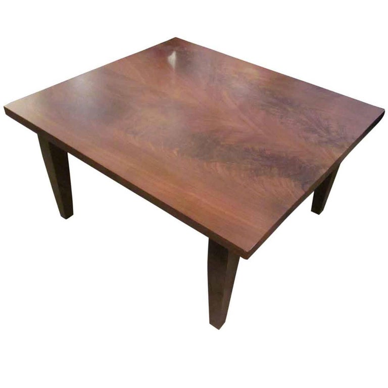 Customizable Walnut Square Coffee or Farm Table For Sale