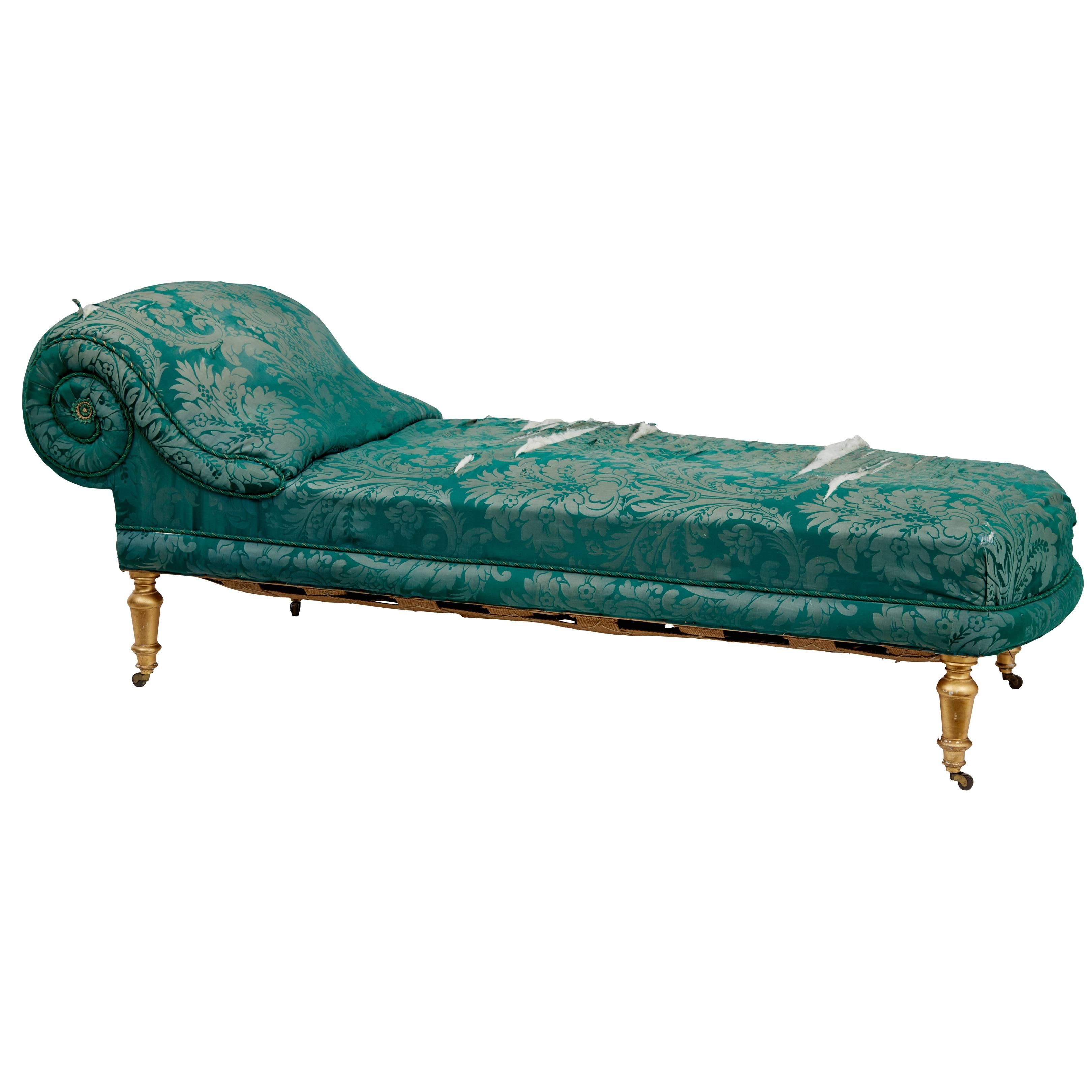 19th Century Gilt Chaise Daybed Swedish Royal Collection