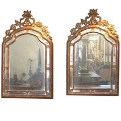 Pair of 19th Century Italian Giltwood Mirrors