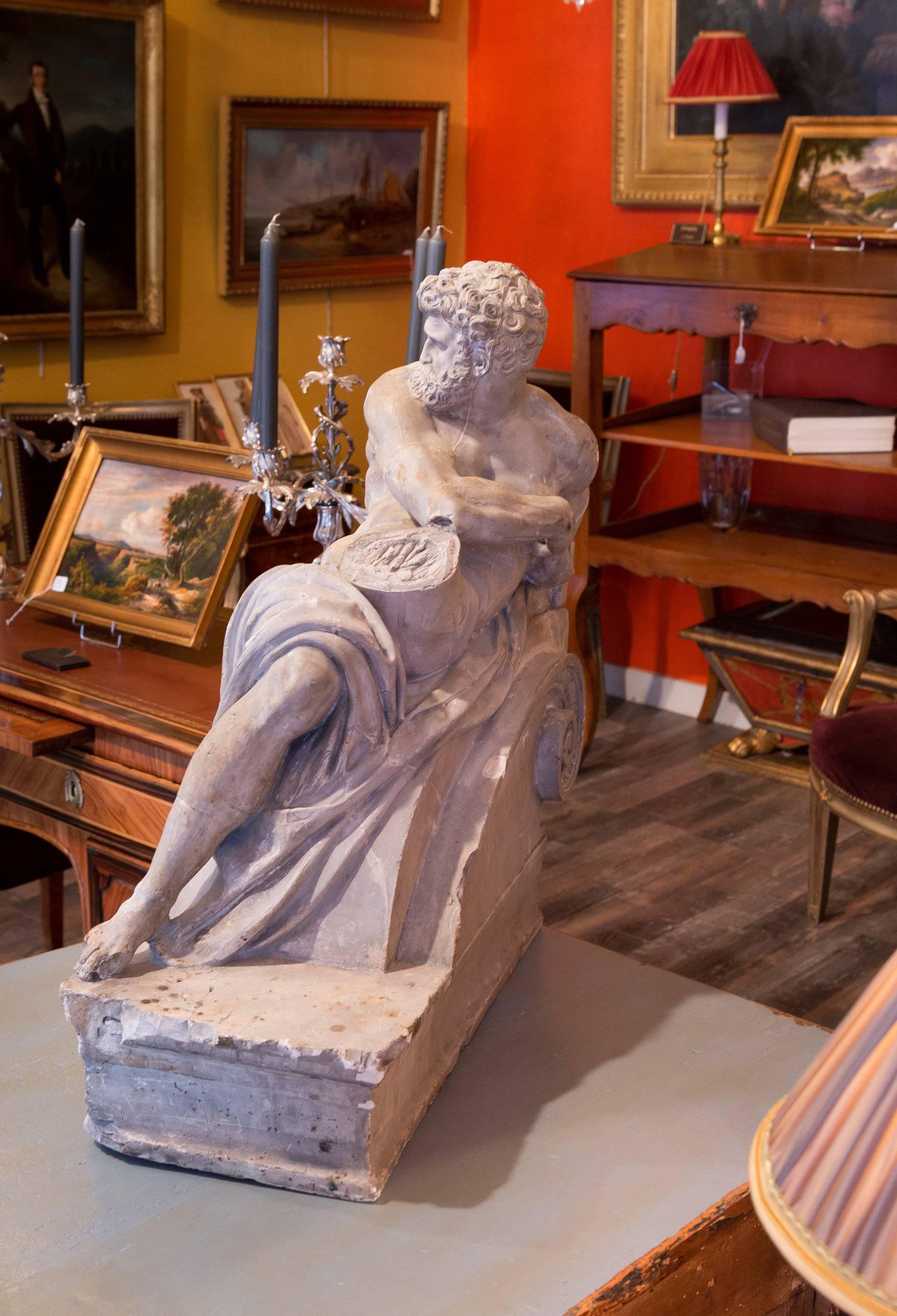 The Day and the Night Late 19th Century Plaster Group Based on Michel-Ange For Sale 1