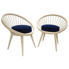 Beautiful Pair of Circle Chairs of Yngve Ekstrom