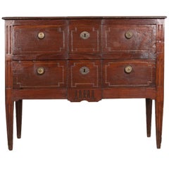 French Early 19th Century Transitional Oak Commode