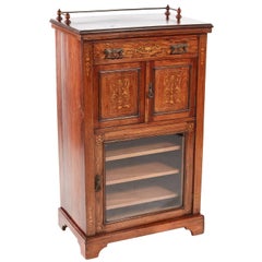 Good Quality Rosewood Inlaid Music Cabinet