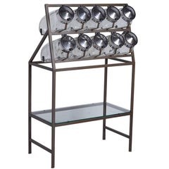 Large General Store Display Stand with Ten Jars, circa 1940s