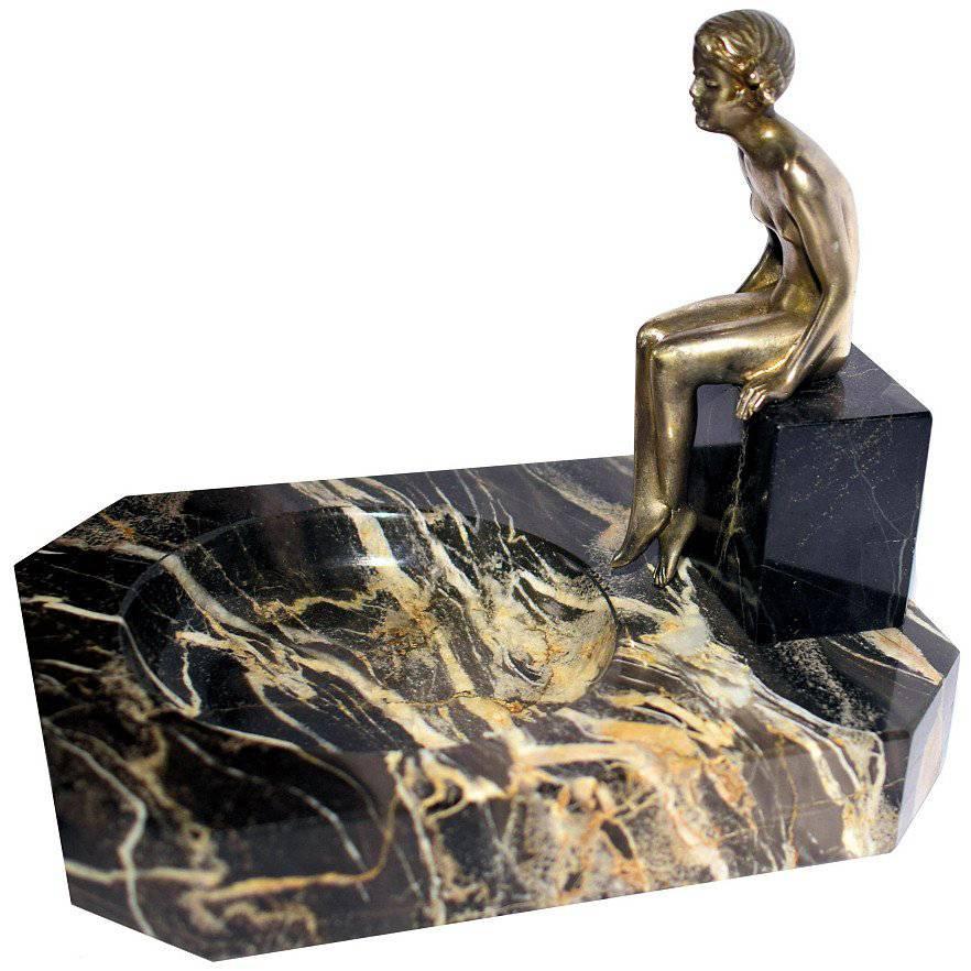Art Deco Austrian Bronze of Nude Attributed to Lorenzl