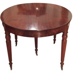 Antique French Mahogany Dining Table Louis Philippe, 1850
