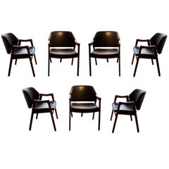 Set of Seven Armchairs by Ico Parisi, Model 814