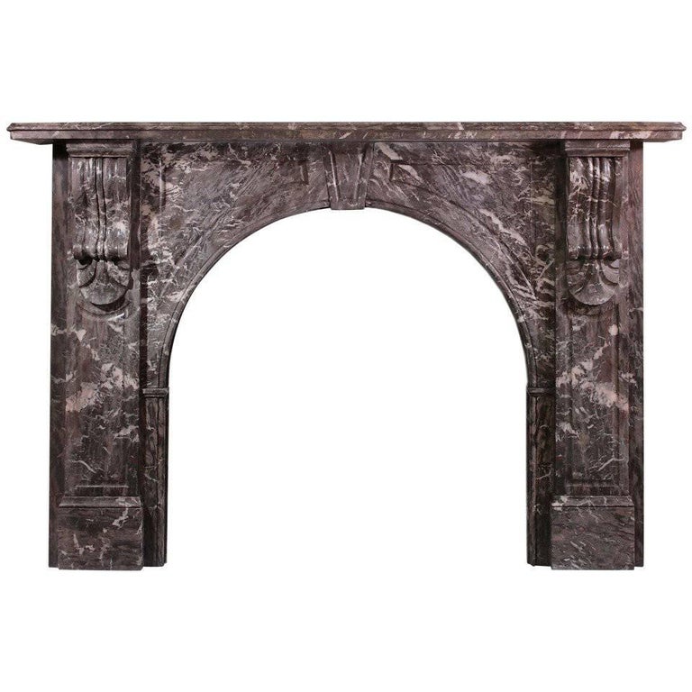 Victorian Arched Marble Mantel with St. Annes Marble Corbels ‘VICW67