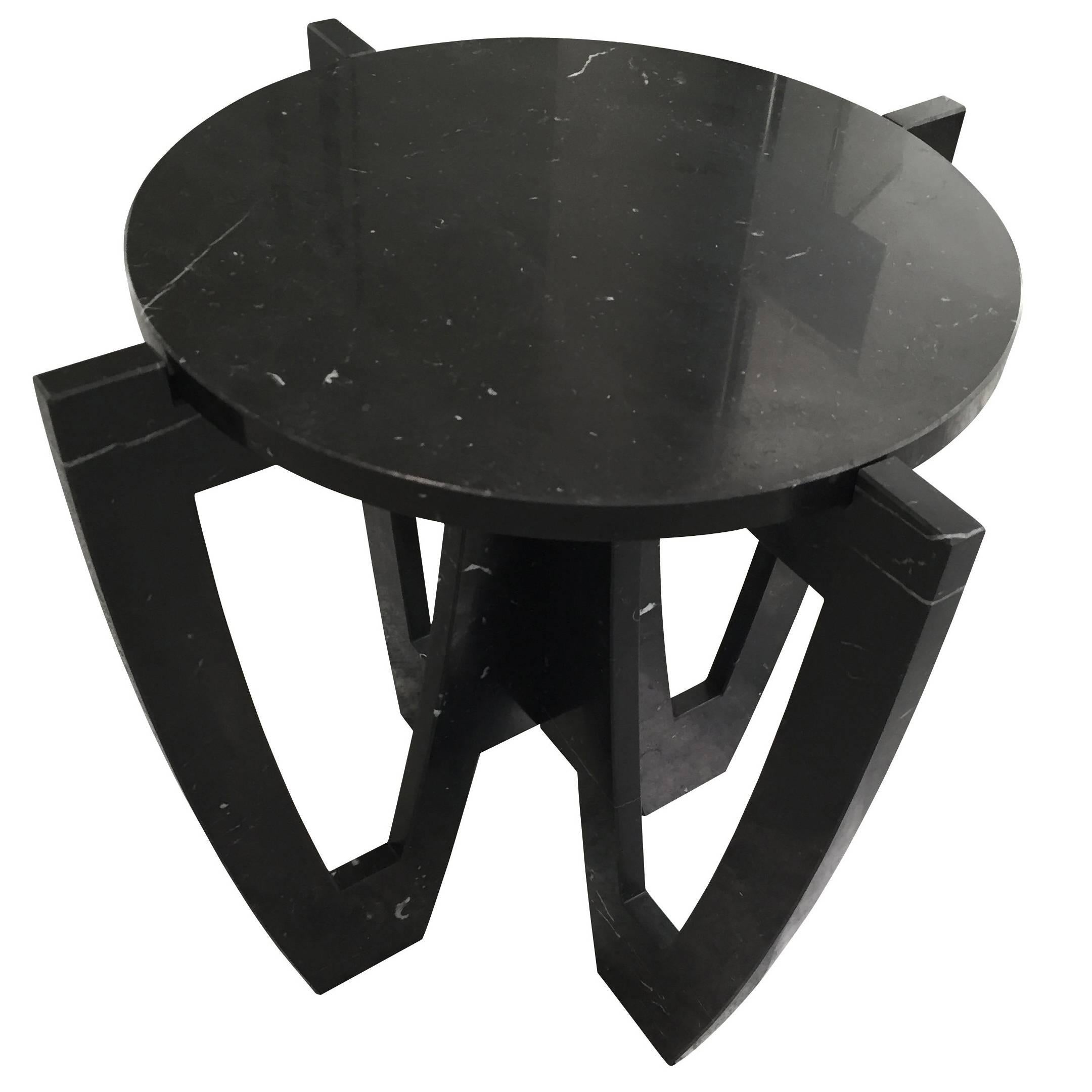 Black Marble Cocktail Table, Italy, Contemporary