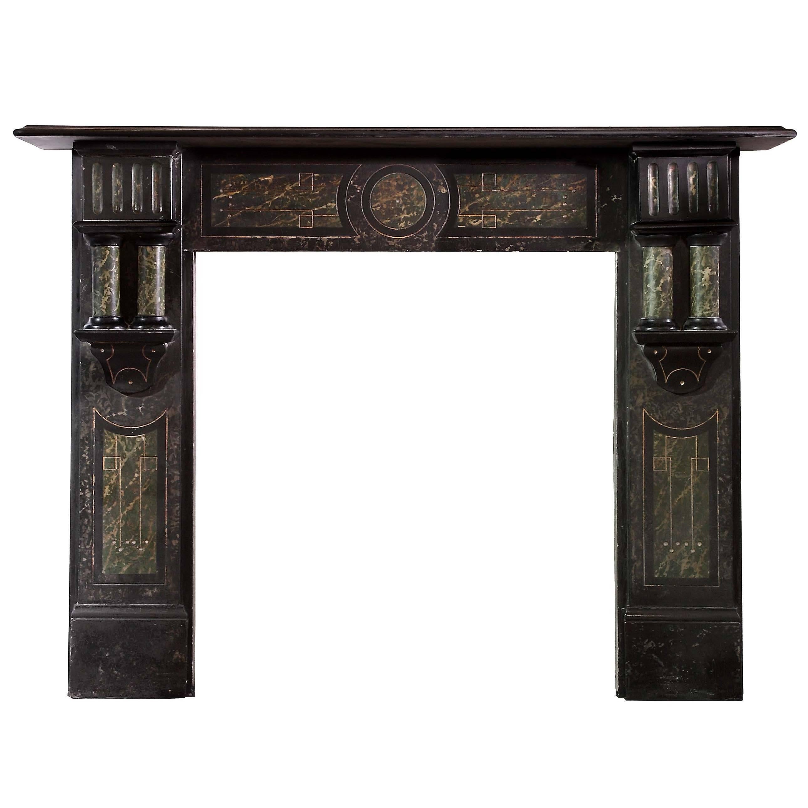 Late Victorian Welsh Slate Mantel 'VIC-ZC53'