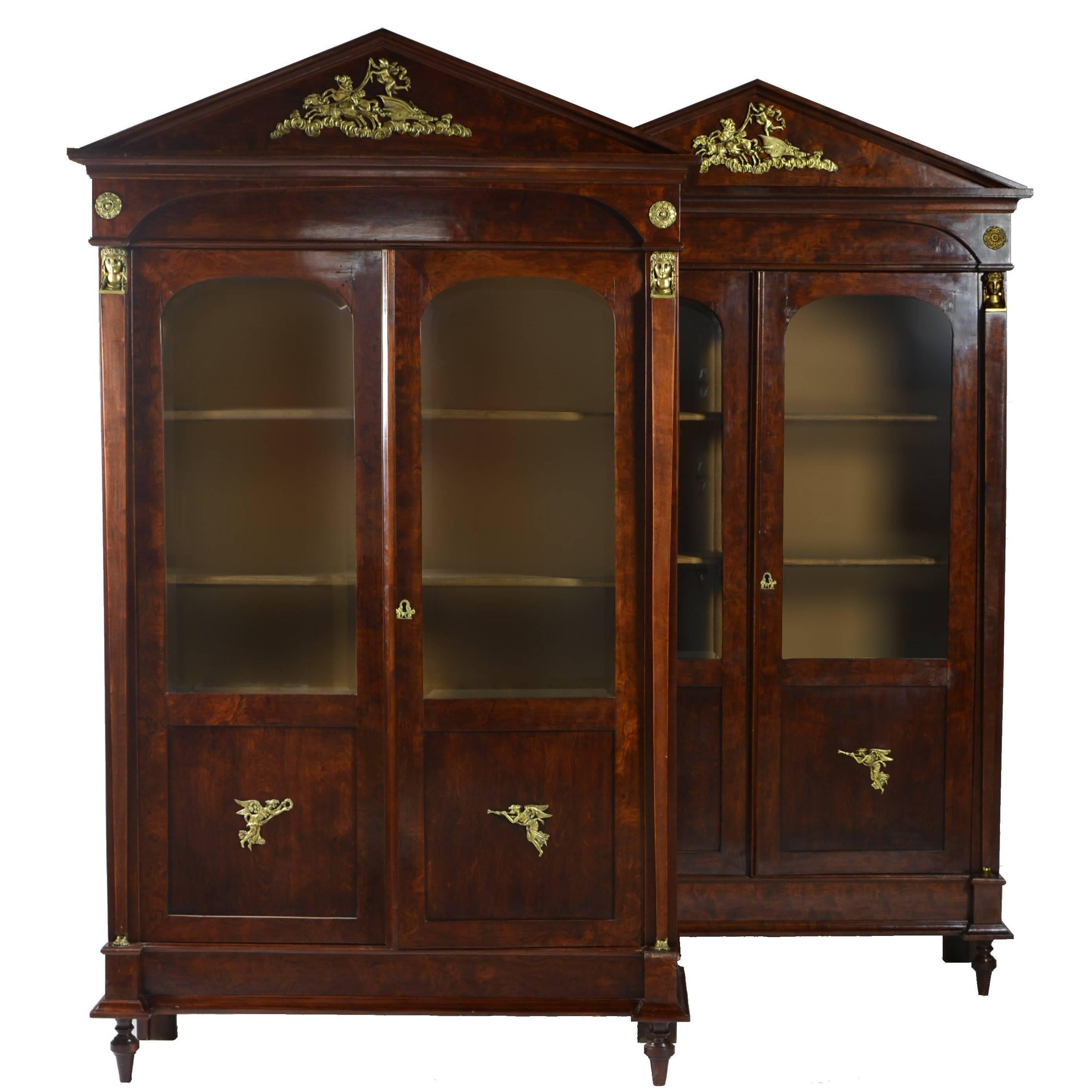 Early 19th Century Empire Style Matching Bookcases