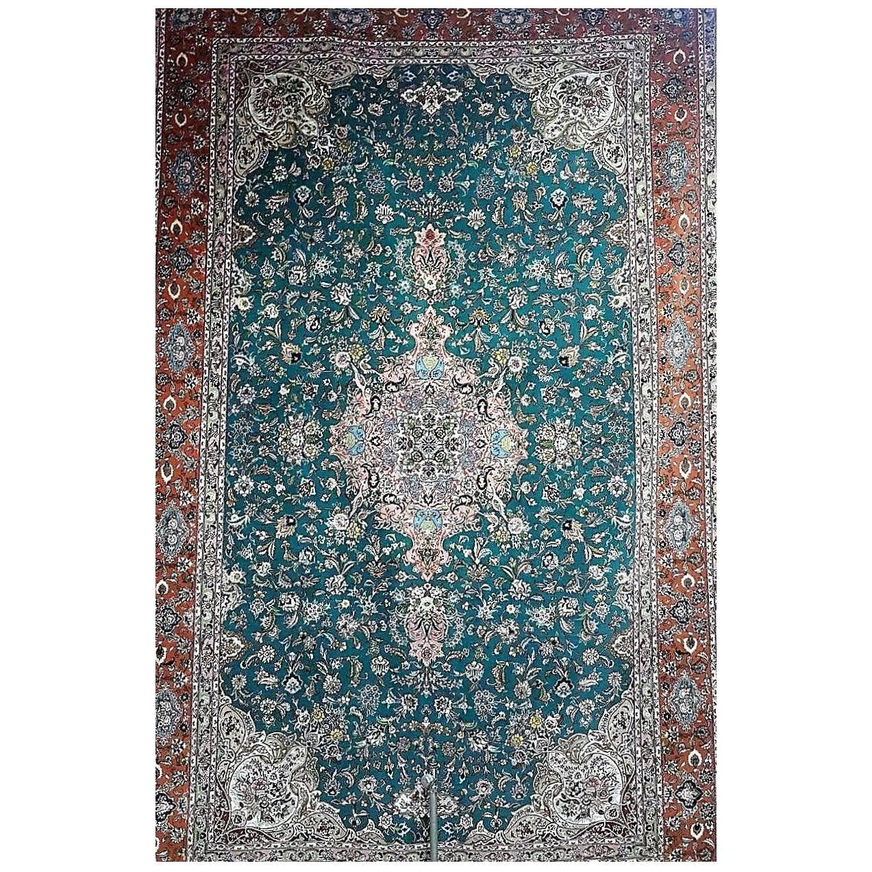 Faraj Mehran, Rare Design Tabriz Hand-Knotted Carpet/Rug For Sale