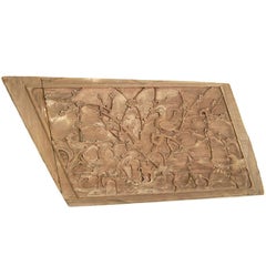 Carved Botanical Relief Panel