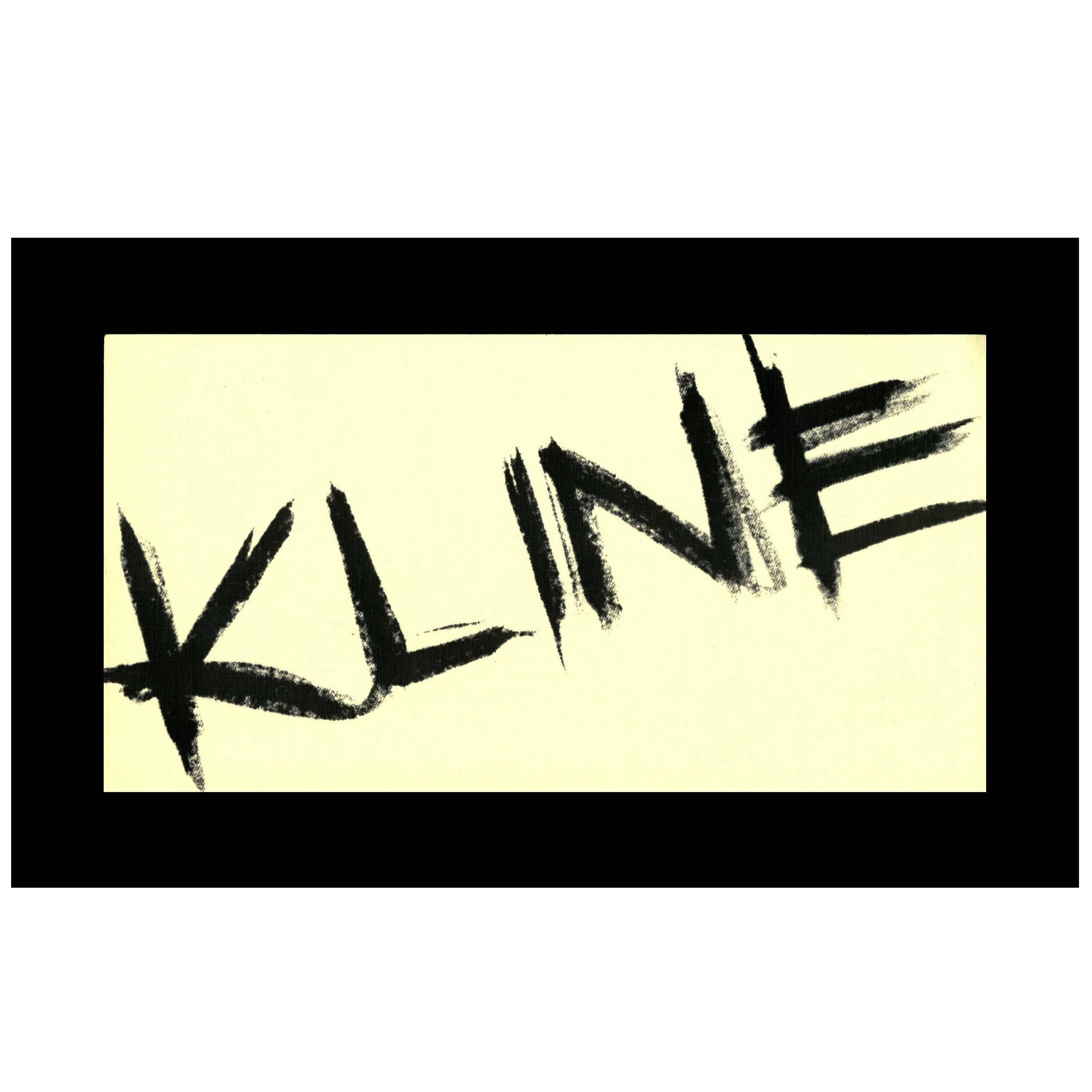 Vintage Franz Kline exhibition announcement