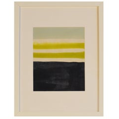 Unique Handmade Contemporary Framed Abstract Painting on Paper with Acrylic Ink