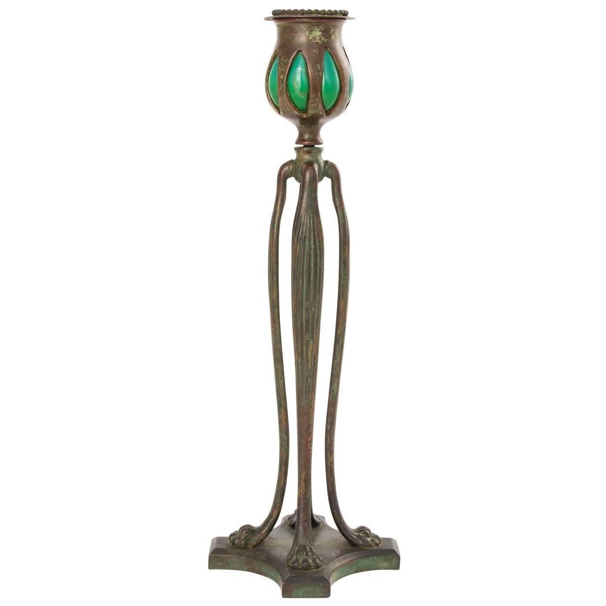 Tiffany Blown Glass Candleholder For Sale