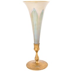 Tiffany Pulled Feather Glass Vase