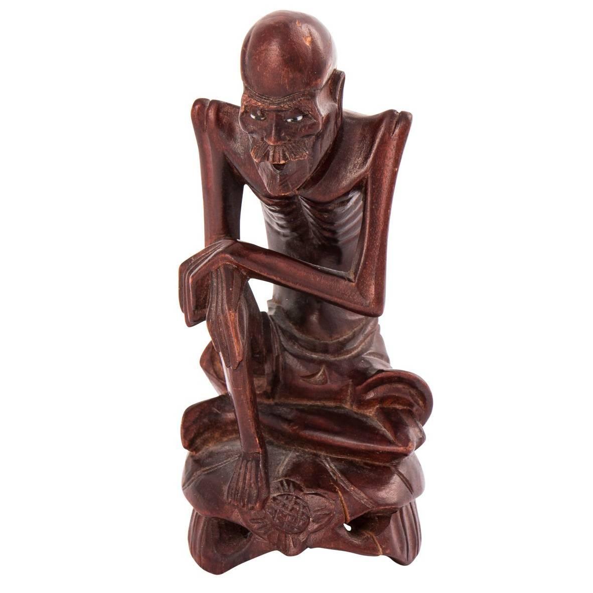 Wood Carving of Old Man For Sale