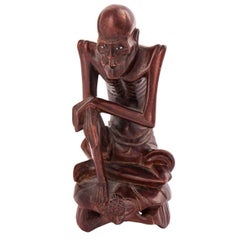 Wood Carving of Old Man