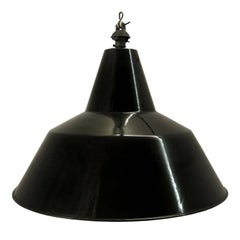 Black Enamel Vintage Industrial Hanging Lamp