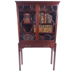 George III Mahogany Two-Door Astragal Glazed Bookcase