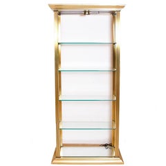 Neoclassical Brass and Glass Etagere