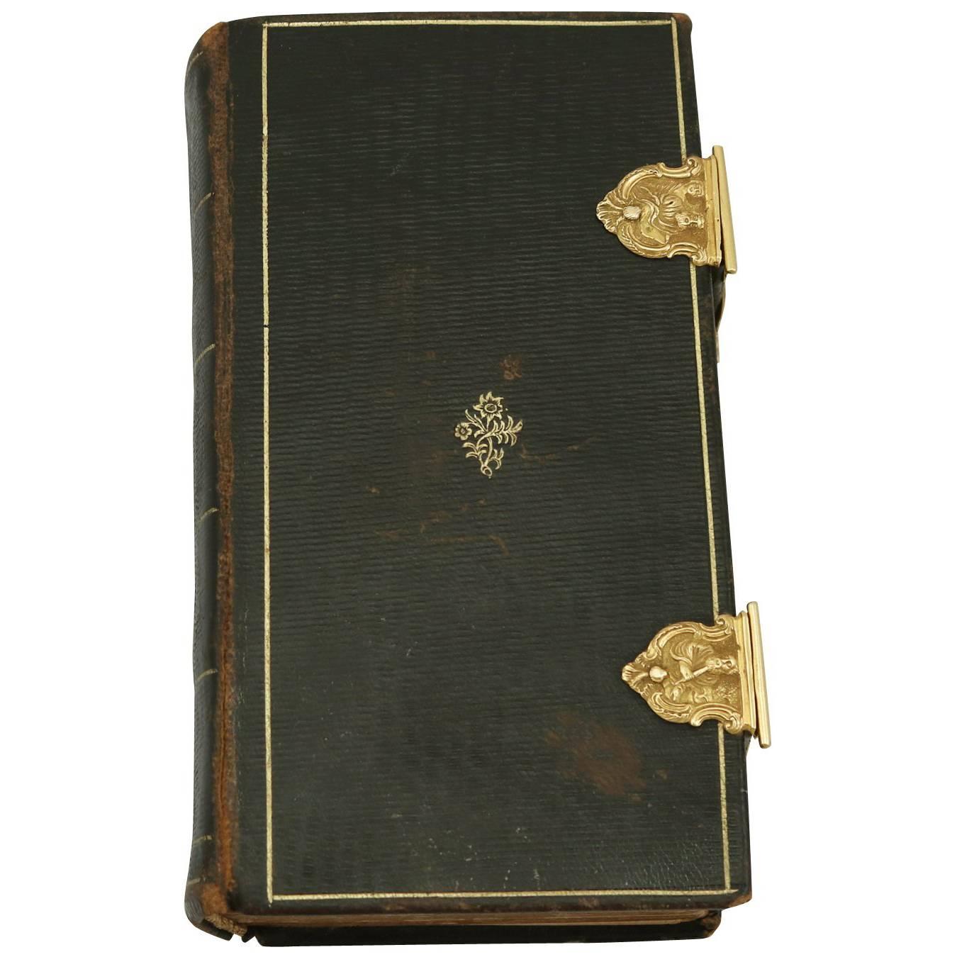Dutch 20-Karat Yellow Gold Mounted Bible, circa 1740