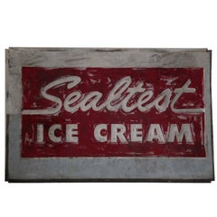 Vintage Metal Ice Cream Sign