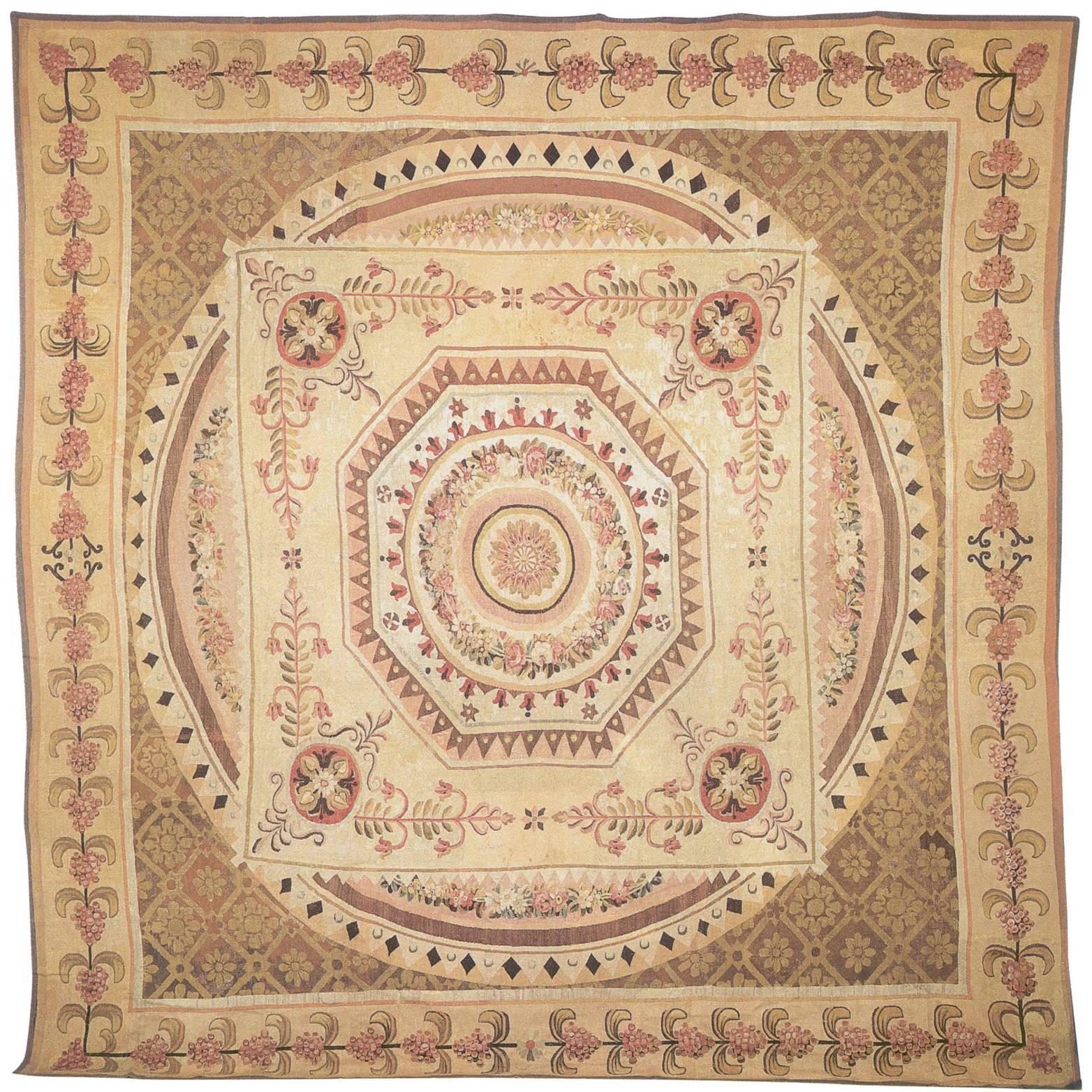 French Aubusson Rug, 1800